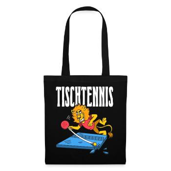 Table Tennis Lion Ping Pong Lion Outfit Table - Tote Bag - black - Front