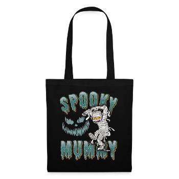 Momie Bande Dessinée, Drôle De Dicton, Motif D’halloween - Sac en tissu - noir - Devant