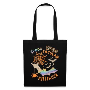 Halloween Spider, Bat, Funny Saying, Pun - Tote Bag - black - Front