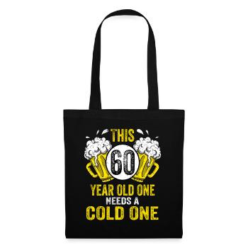 Men Beer Birthday Funny 60 Year Old Beer Lover - Tote Bag - black - Front