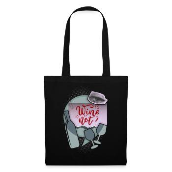 Funny saying for wine drinkers with wine bottle - Tote Bag - black - Front