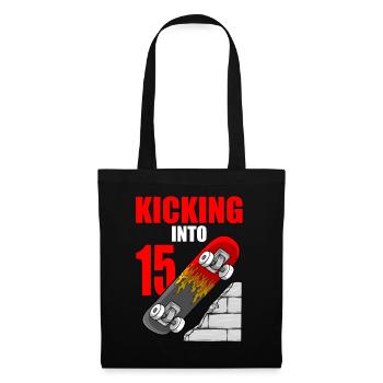Skateboard Birthday For Boys 15th Birthday Skater - Tote Bag - black - Front