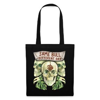 Skull, skull, funny saying, middle finger - Tote Bag - black - Front