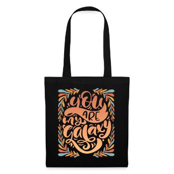Saint-Valentin Dire Typographie rétro-vintage 1970 - Sac en tissu - noir - Devant