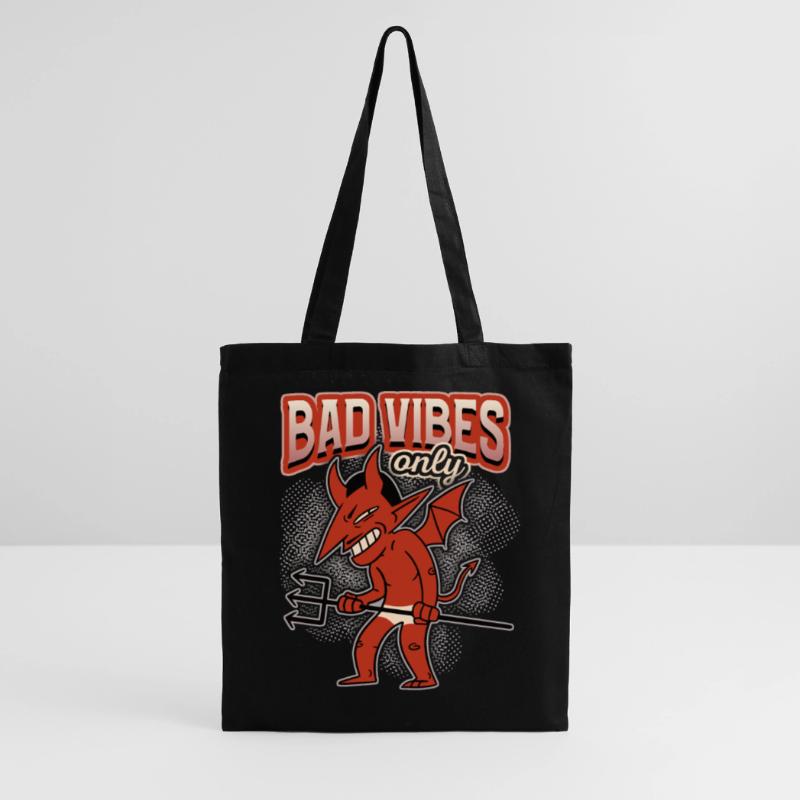 Funny saying with devil-devil, Devil Satan Tote Bag