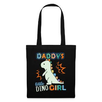Dinosaur Daddy's Little Dino-Girl, saying - Tote Bag - black - Front