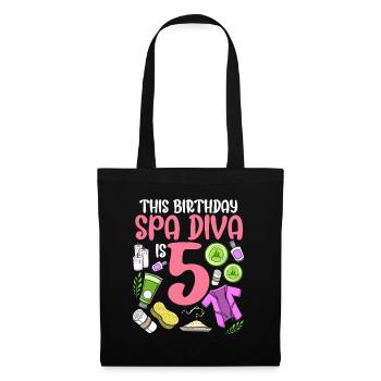 Spa Birthday For Girls 5th Spa Birthday Party - Tote Bag - black - Front