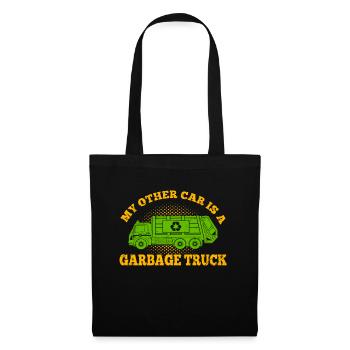 My Car Is A Garbage Truck Dumpster Trash Truck - Stoffbeutel - Schwarz - Vorne