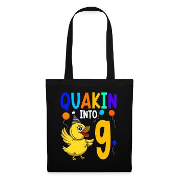 Duck Birthday Party Kids 9th Birthday Duck - Tote Bag - black - Front