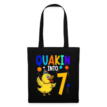 Duck Birthday Party Kids 7th Birthday Duck - Tote Bag - black - Front