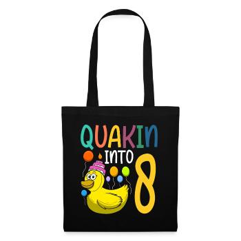 Duck Birthday Party Kids 8th Birthday Duck - Tote Bag - black - Front