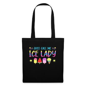Just Call Me Ice Lady Women Gelato Frozen Dessert - Sac en tissu - noir - Devant