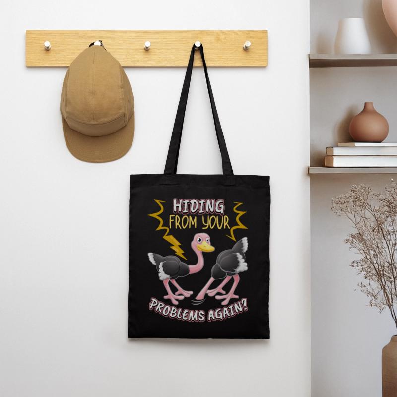 Funny Bouquet Bird-Strauss Comic Problem Solution Tote Bag