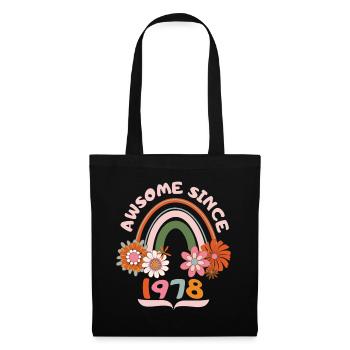 Anniversaire de style rétro, né en 1978 dicton vintage - Sac en tissu - noir - Devant
