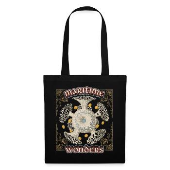 Illustration maritime vintage, créatures marines - Sac en tissu - noir - Devant