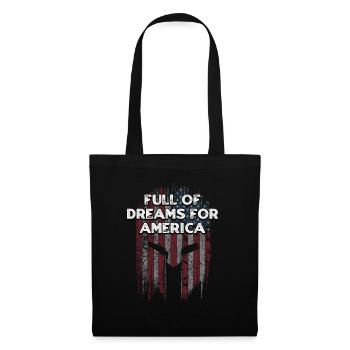 Full of Dreams for America Proud Patriotic - Tote Bag - black - Front
