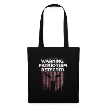 Warning Patriotism Detected American Independence - Tote Bag - black - Front