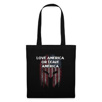 Aimer l’Amérique ou quitter l’Amérique fier patriotique - Sac en tissu - noir - Devant