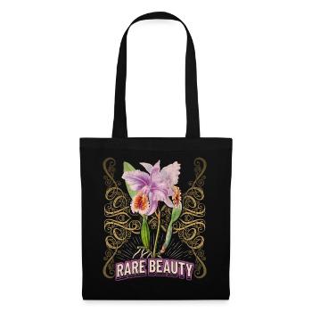 Illustration botanique d’orchidée vintage disant - Sac en tissu - noir - Devant