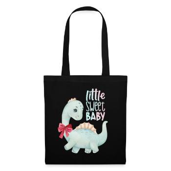 Bébé dinosaure, Bébé Dicton, Bébé Kawaii - Sac en tissu - noir - Devant