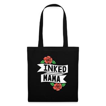 Inked Mama - Mutter mit Tattoos - Stoffbeutel - Schwarz - Vorne
