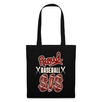 Proud Baseball-Sister, American Baseball Design - Stoffbeutel - Schwarz - Vorne