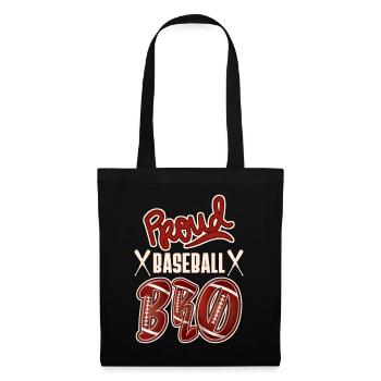 Proud Baseball-Brother, American Baseball Design - Stoffbeutel - Schwarz - Vorne