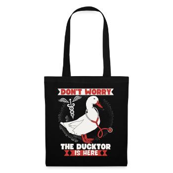 Doctor Joke, Comic Duck, Funny Doctor Saying, Pun - Tote Bag - black - Front