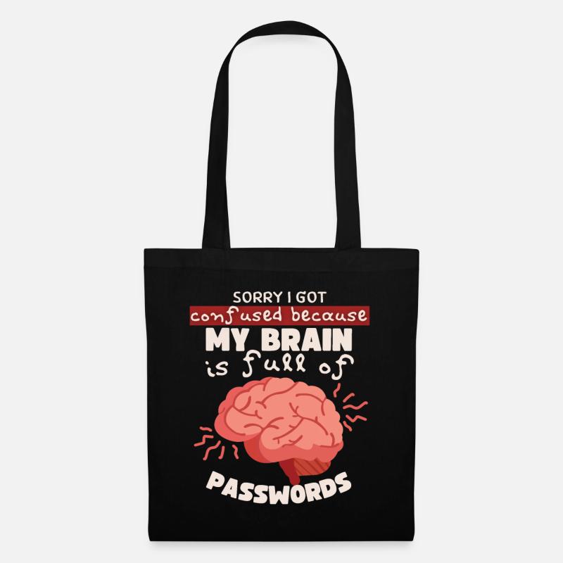 Mots de passe oubliés Mot de passe Nerd informatique disant - Sac en tissu - noir