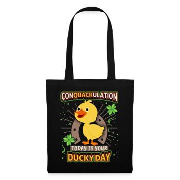 Comic Duck, Funny Saying, Pun - Tote Bag - black - Front
