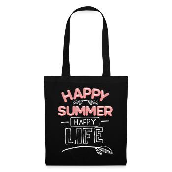 Summer Summer, Happy-Summer Saying - Tote Bag - black - Front