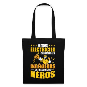Cadeau mécanicien garage mécano humour voiture - Sac en tissu - noir - Devant