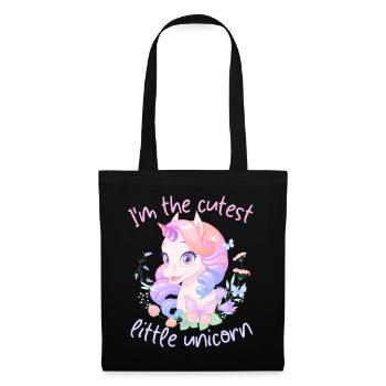 Kawaii Unicorn, Unicorn Girl, Saying - Tote Bag - black - Front