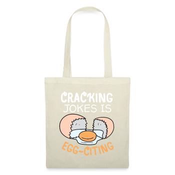 Egg, Eggs, Funny Saying, Pun Egg-citing Joke - Tote Bag - nature - Front
