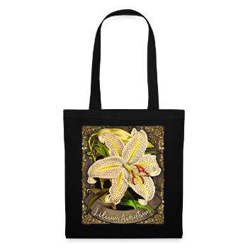 Vintage Lily, Tiger Lily, Botanical Illustration - Tote Bag - black - Front