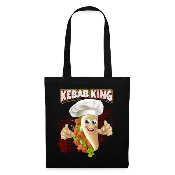 Kebab King, Funny Kebab Saying, Doner Kebap - Tote Bag - black - Front