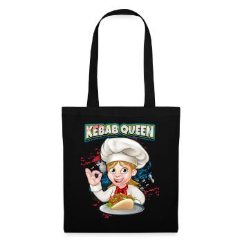 Kebab Queen, Funny Kebab Saying, Doner Kebap - Tote Bag - black - Front