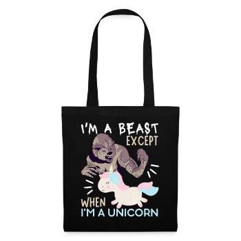 Unicorn Unicorn, Monster, Zombie Saying - Tote Bag - black - Front
