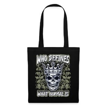 Laughing skull, skull, biker motif - Tote Bag - black - Front