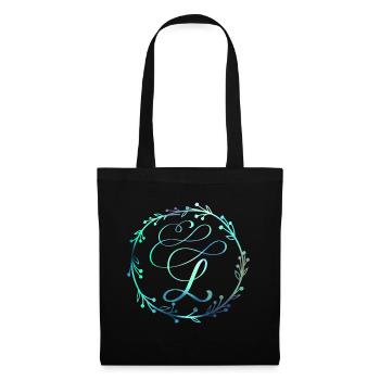 Monogram, Letter L, Calligraphy Ornament - Tote Bag - black - Front