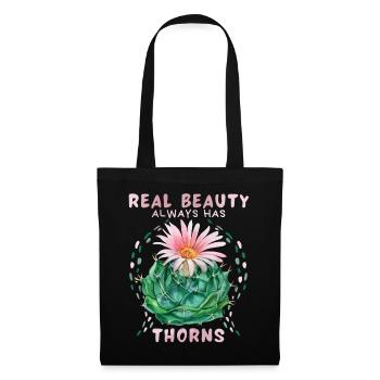 Cactus cactus, funny saying with cactus flower - Tote Bag - black - Front