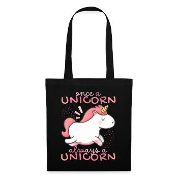Licorne Kawaii, Licornes, Drôle de dicton - Sac en tissu - noir - Devant