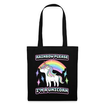 Funny Unicorn Unicorns Rainbow Saying - Tote Bag - black - Front