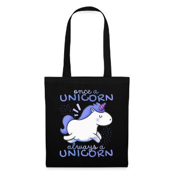 Licorne Kawaii, Licornes, Drôle de dicton - Sac en tissu - noir - Devant