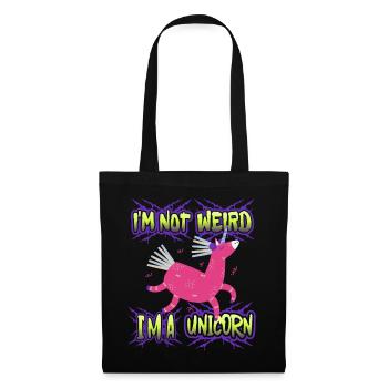 Kawaii unicorn, unicorns, funny saying - Tote Bag - black - Front