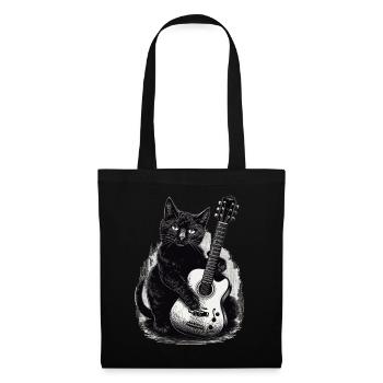 Musician Black Cat Guitarist Bombay Cats - Tote Bag - black - Front