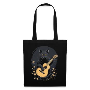 Musician Black Cat Guitarist Bombay Cats - Tote Bag - black - Front