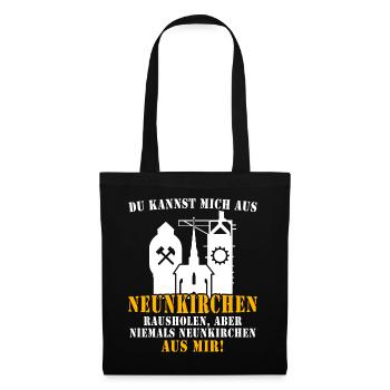 66538 Neunkirchen Saar Saarland Stadt - Stoffbeutel - Schwarz - Vorne