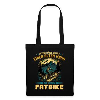 Fatbike | Alter Mann Spruch - Stoffbeutel - Schwarz - Vorne