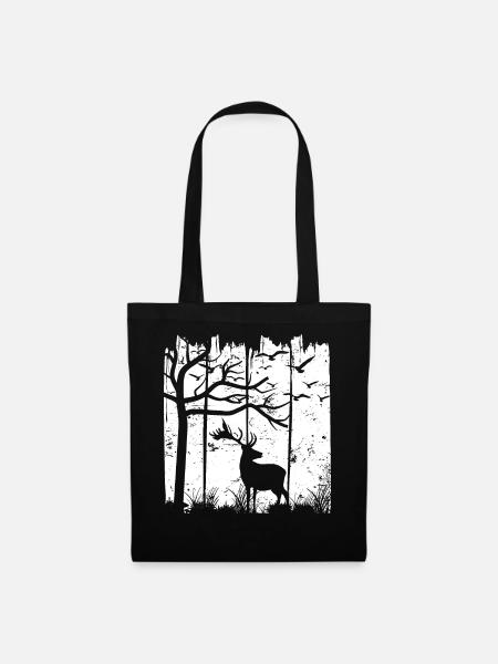 Leben im Wald - Stoffbeutel - Schwarz